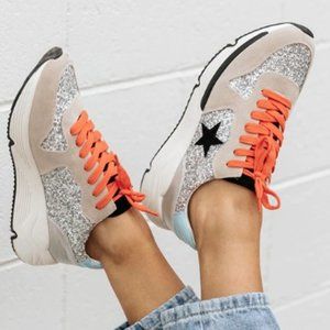 White Raven The Quincy Glitter Sneakers